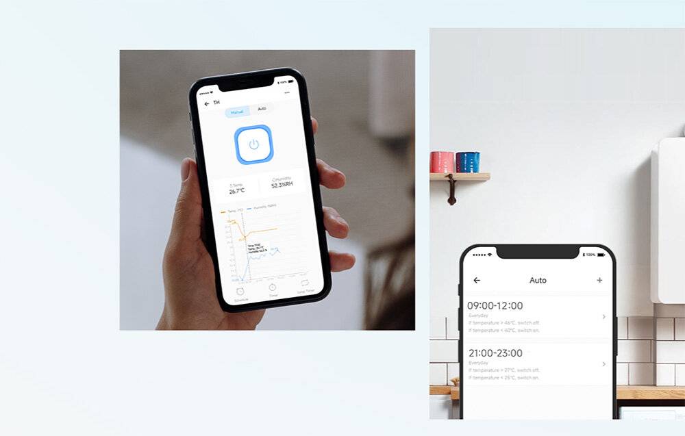 Smart WiFi Temperatur- und Feuchtigkeitsüberwachungsschalter Sonoff THR320 TH Origin