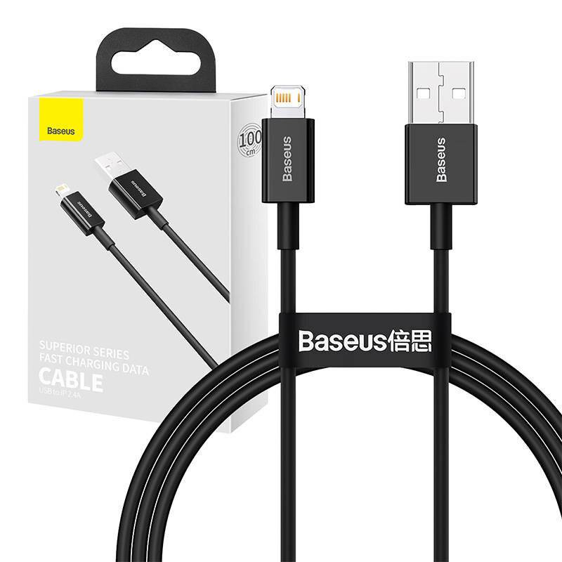 Baseus Superior Series Kabel USB zu iP 2.4A 1m (schwarz)