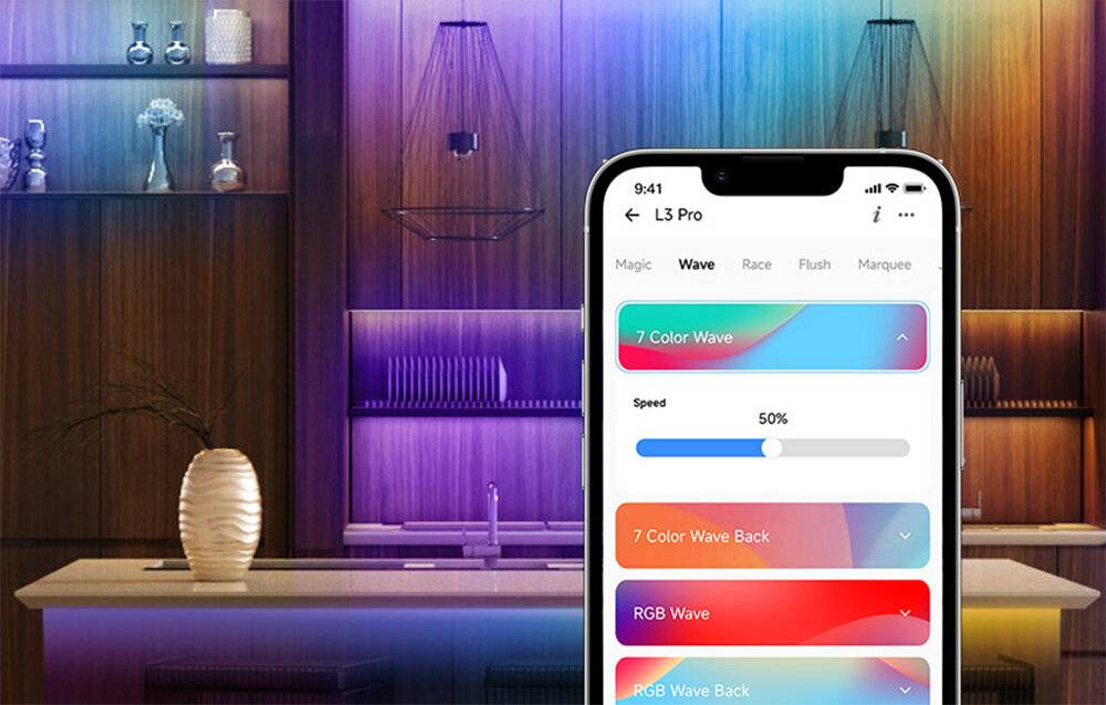 Smart WiFi RGBIC LED-Lichtleiste Sonoff L3 Pro 5m