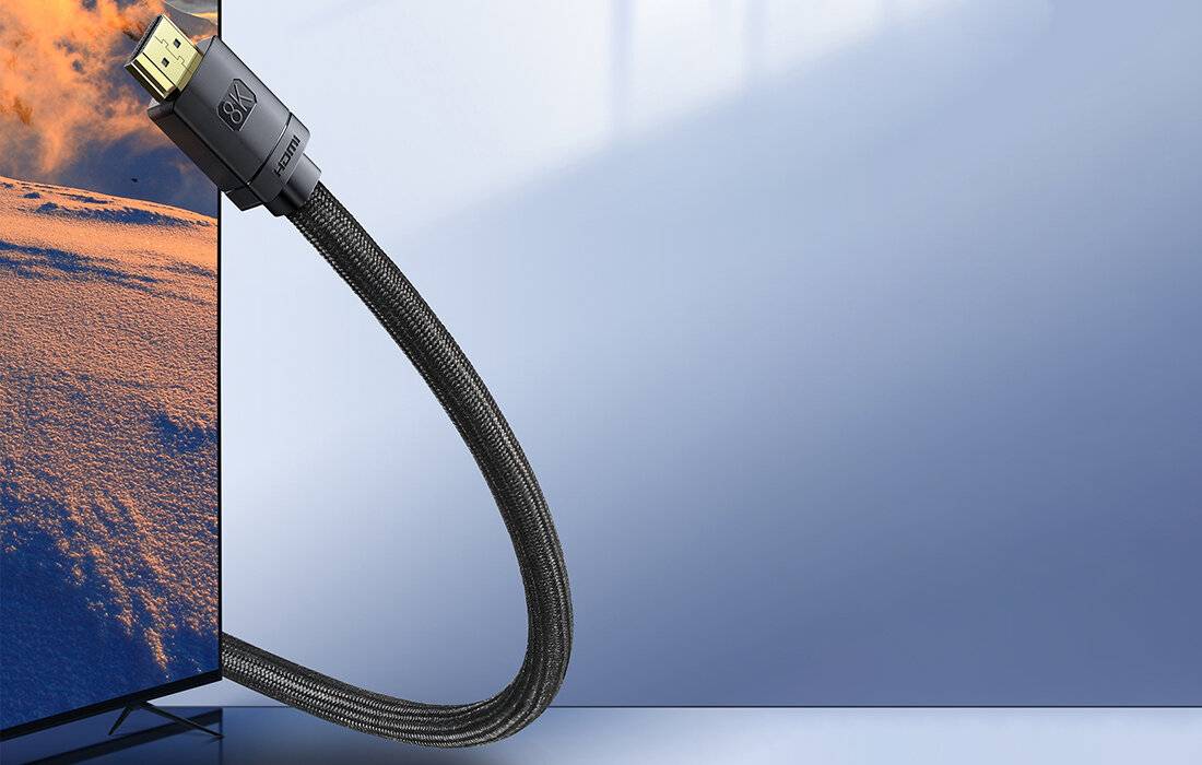 Baseus High Definition Series HDMI 2.1 Kabel, 8K 60Hz, 3D, HDR, 48Gbps, 3m (schwarz)