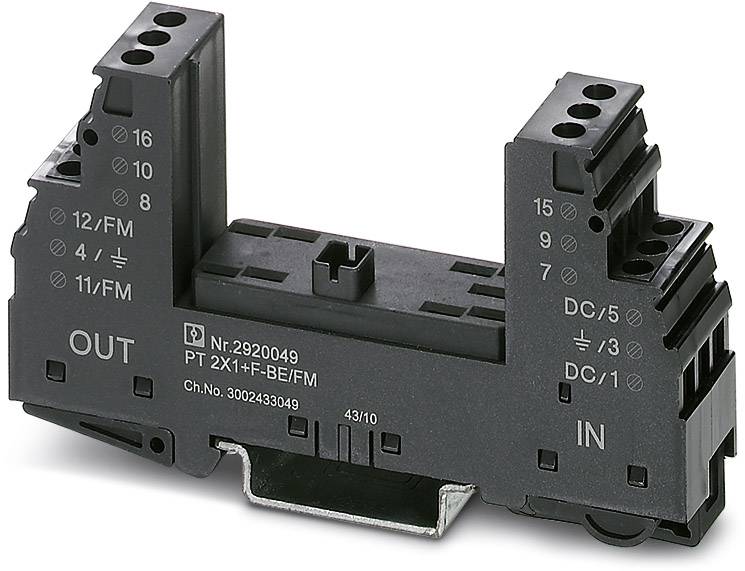 Phoenix Contact 2920036 PT 2X1-BE/FM Überspannungsschutz-Sockel 10er Set Überspannungsschutz für: Verteilerschrank 10St.