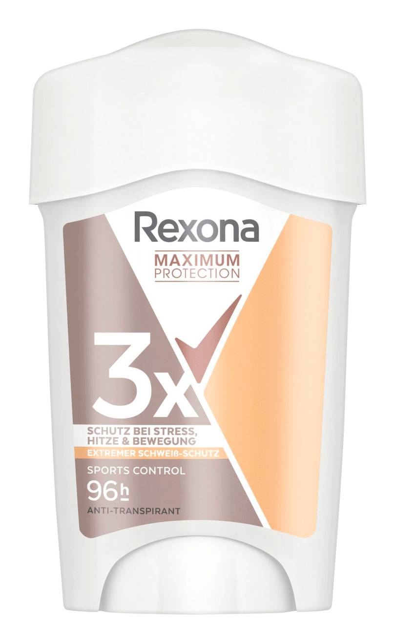 Rexona Sports Control, Unisex, Antitranspirant, Creme-Deo, Flasche, 45 ml, 96 h