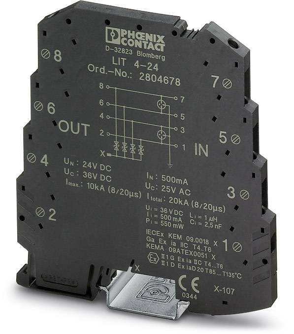 Phoenix Contact 2804678 LIT 4-24 Überspannungsschutz-Ableiter 10er Set Überspannungsschutz für: Verteilerschrank 0.25 kA 10St.