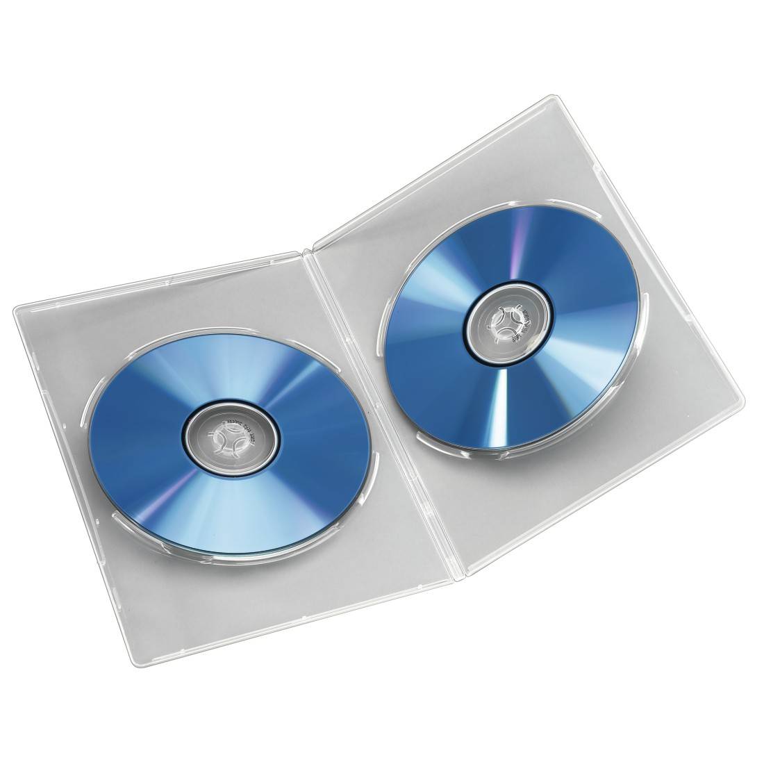 hama 00083892 DVD-Doppel-Leerhülle Slim, 5er-Pack, Transparent