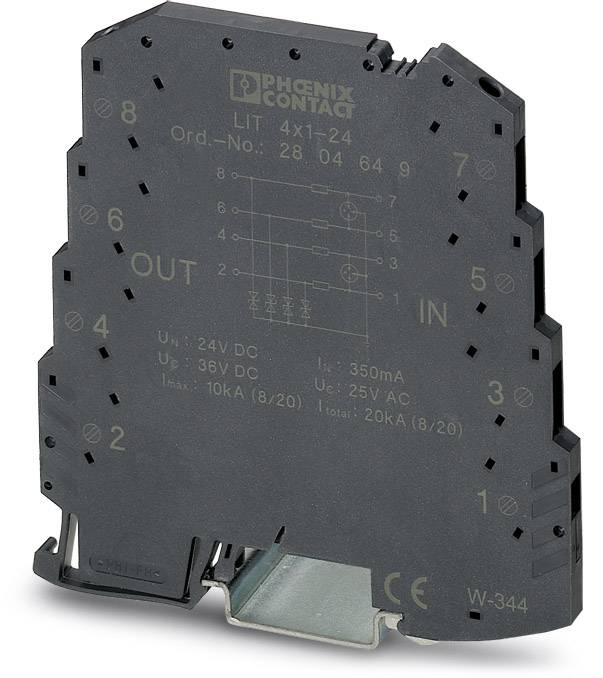 Phoenix Contact 2804649 LIT 4X1-24 Überspannungsschutz-Ableiter 10er Set Überspannungsschutz für: Verteilerschrank 5 kA 10St.