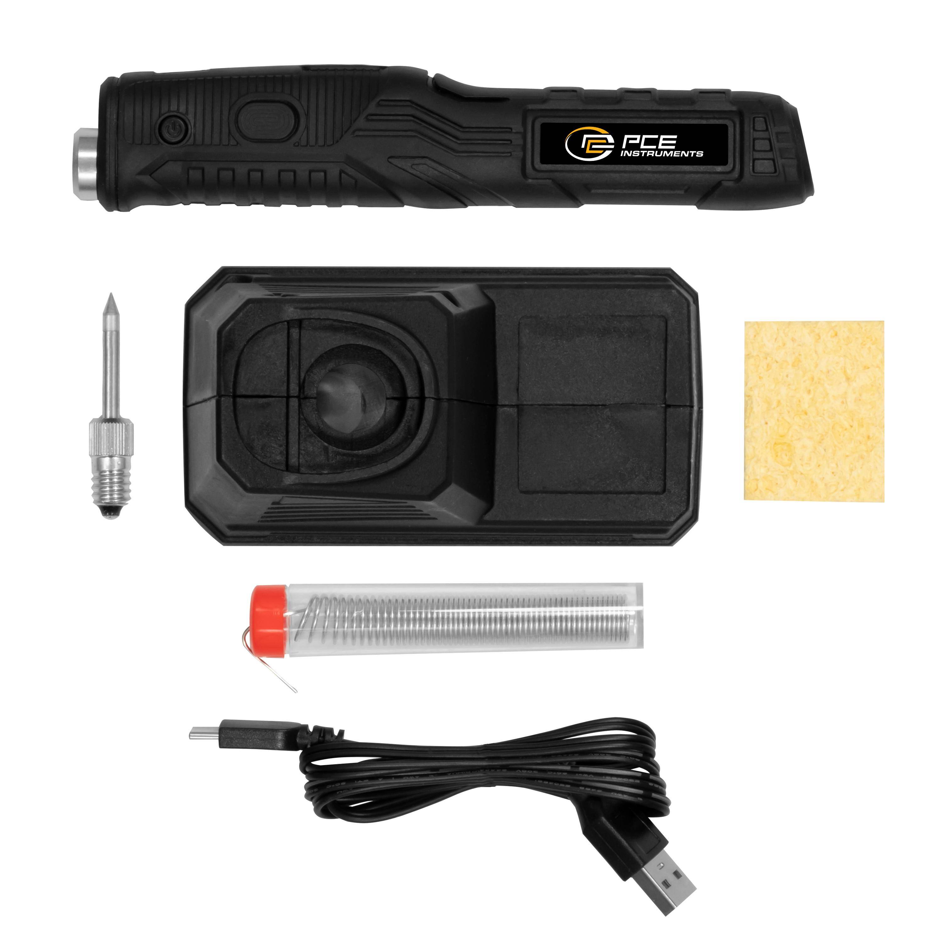 PCE Instruments PCE-ESI 100 Akku-Lötkolben 3.7V 8W Spitzform 0 - 480°C inkl. Ablage