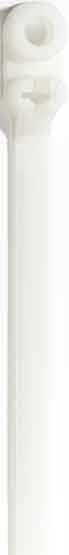 ABB TY635M Kabelbinder mit Stahlnase, mit Montageloch, 198x4.7mm, natur, PA 6.6,