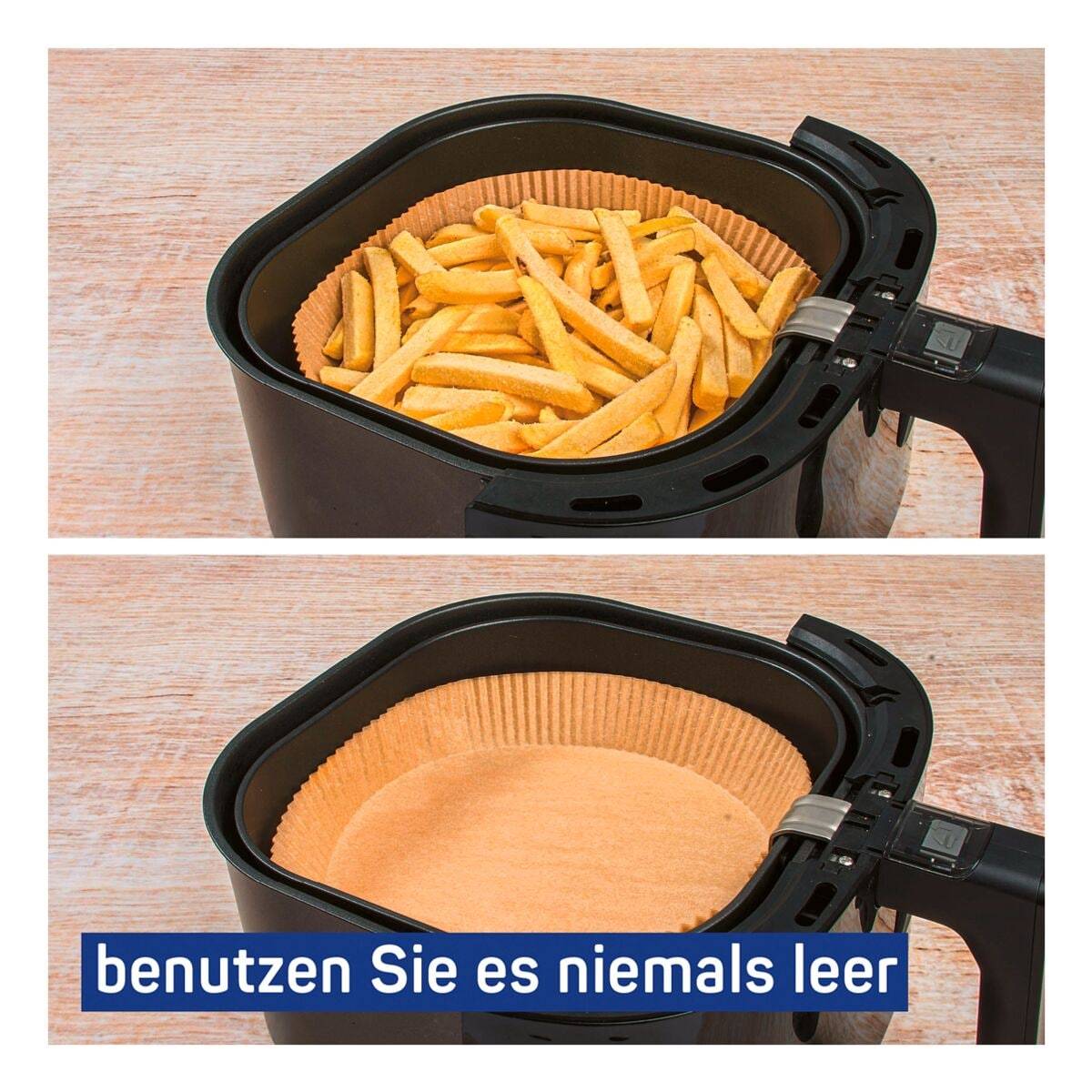 Toppits Backpapier für Heißluftfritteusen/Airfryer