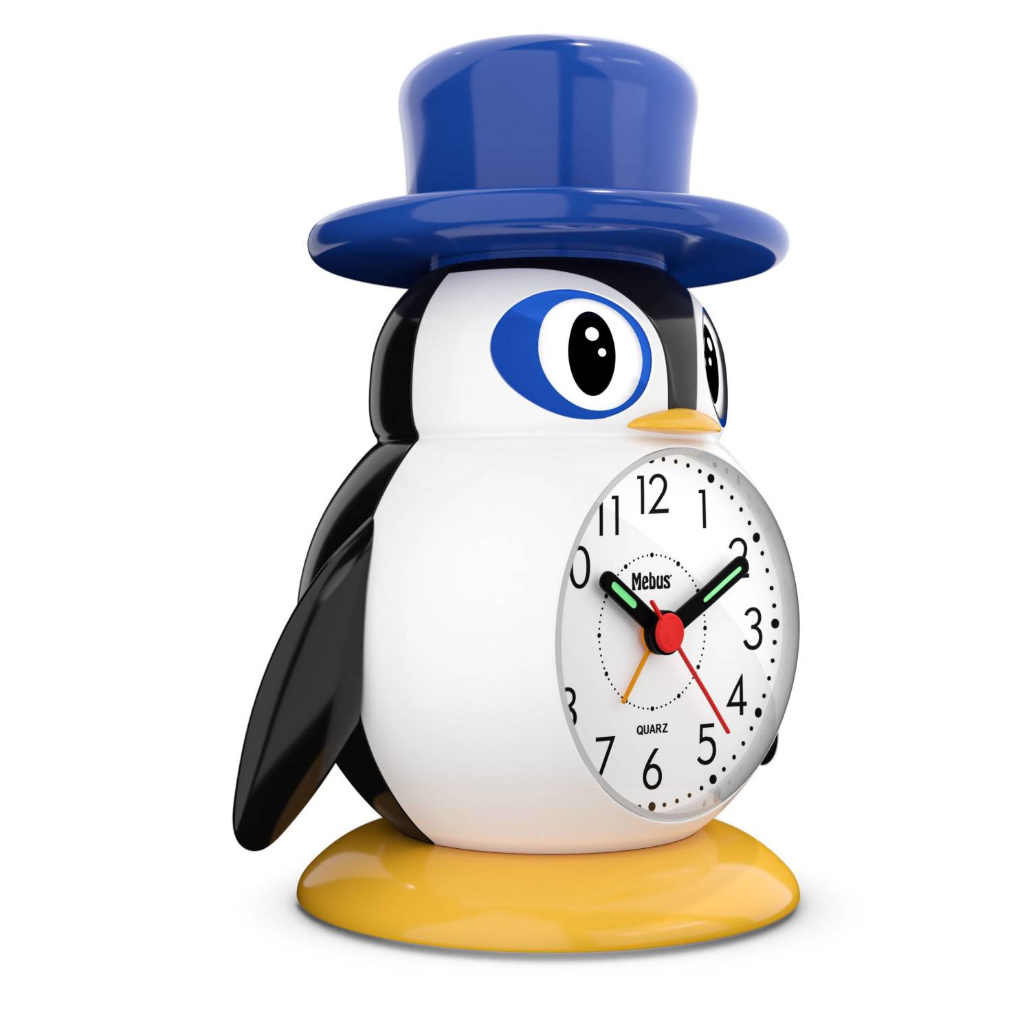 Mebus 26514, Quarzwecker, Blau, Weiß, 12 h, Analog, Akku, AAA