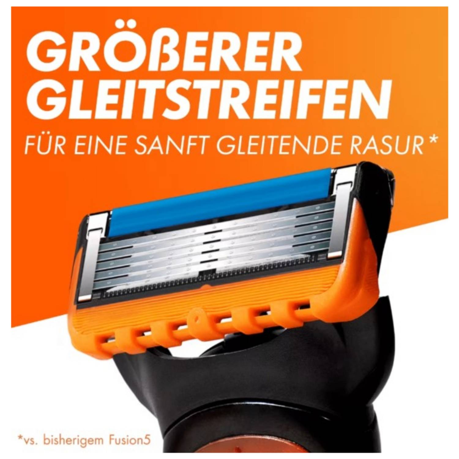 Gillette Fusion5 , Männer, Gillette, Fusion5, Edelstahl, Schwarz, Blau, Orange, Edelstahl, 12 Stück(e)
