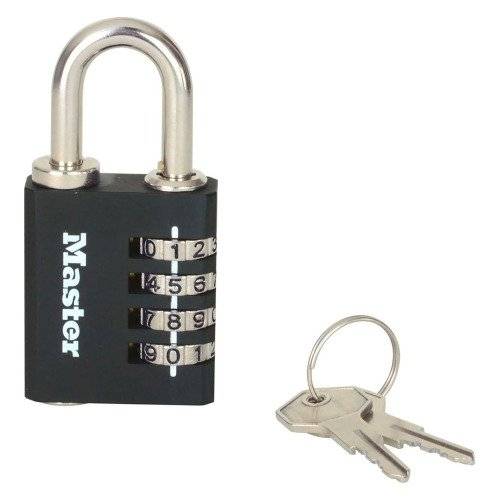 MASTER LOCK Zahlensschloss inkl. Notschlüssel 78x40x16mm Multimedia-Technik Zahlenschloss