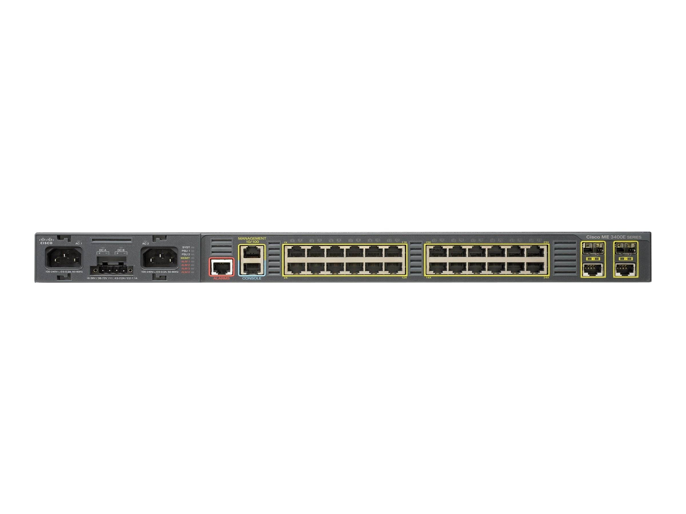 ME-3400E-24TS-M - Cisco Switch, 24 x 10/100 + 2 x Kombi-Gigabit-SFP