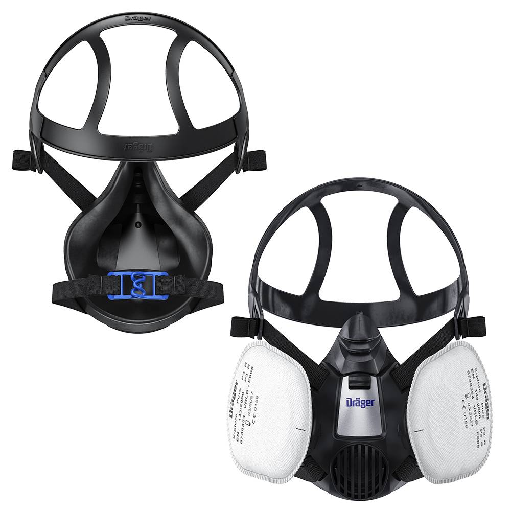 Halbmaske X-plore® 3500 R56960 Größe M Typ Handwerker-Set Material Dräger-Flex, silikonfrei Scheibe ohne Anschluss Bajon