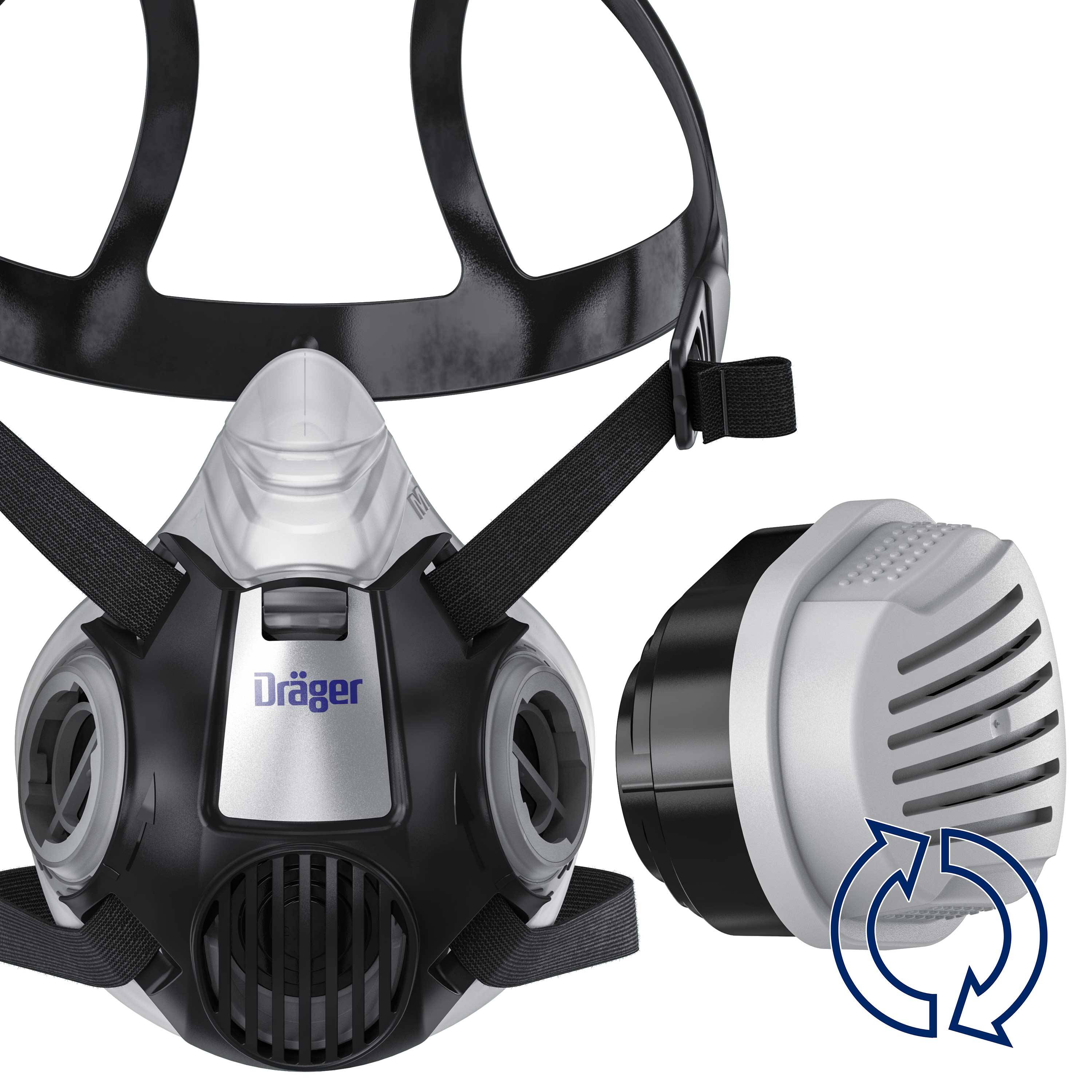 Halbmaske X-plore® 3300 R57793 Größe M Typ Lackierer-Set Material Soft-TPE Scheibe ohne Anschluss Bajonett Inhalt 1 X-pl