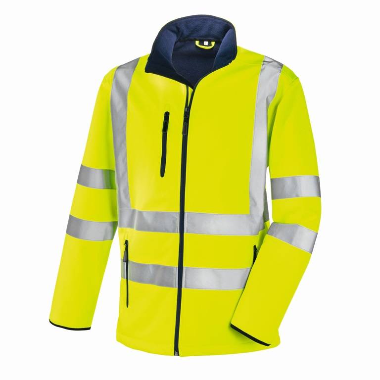 teXXor® Warnschutz-Softshelljacke NIAGARA leuchtgelb 100% Poly. 4103_3XL