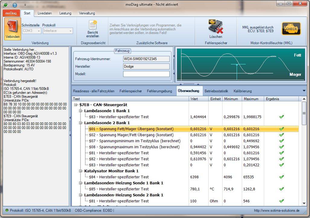 OBD2 Testerset Brotos B40 mit Interface inkl. Diagnose Software für ALLE KFZ ab Baujahr 2000