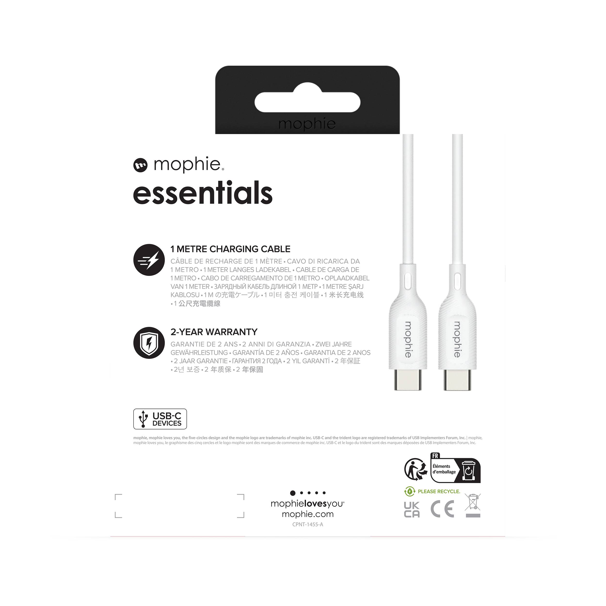 mophie essentials - USB-Kabel - USB-C (M) zu USB-C (M)