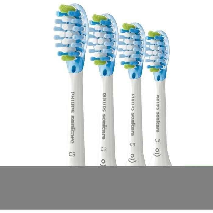 Philips Sonicare C3 Premium Plaque Defense Ersatzbürstenköpfe 4er-Pack, weiß