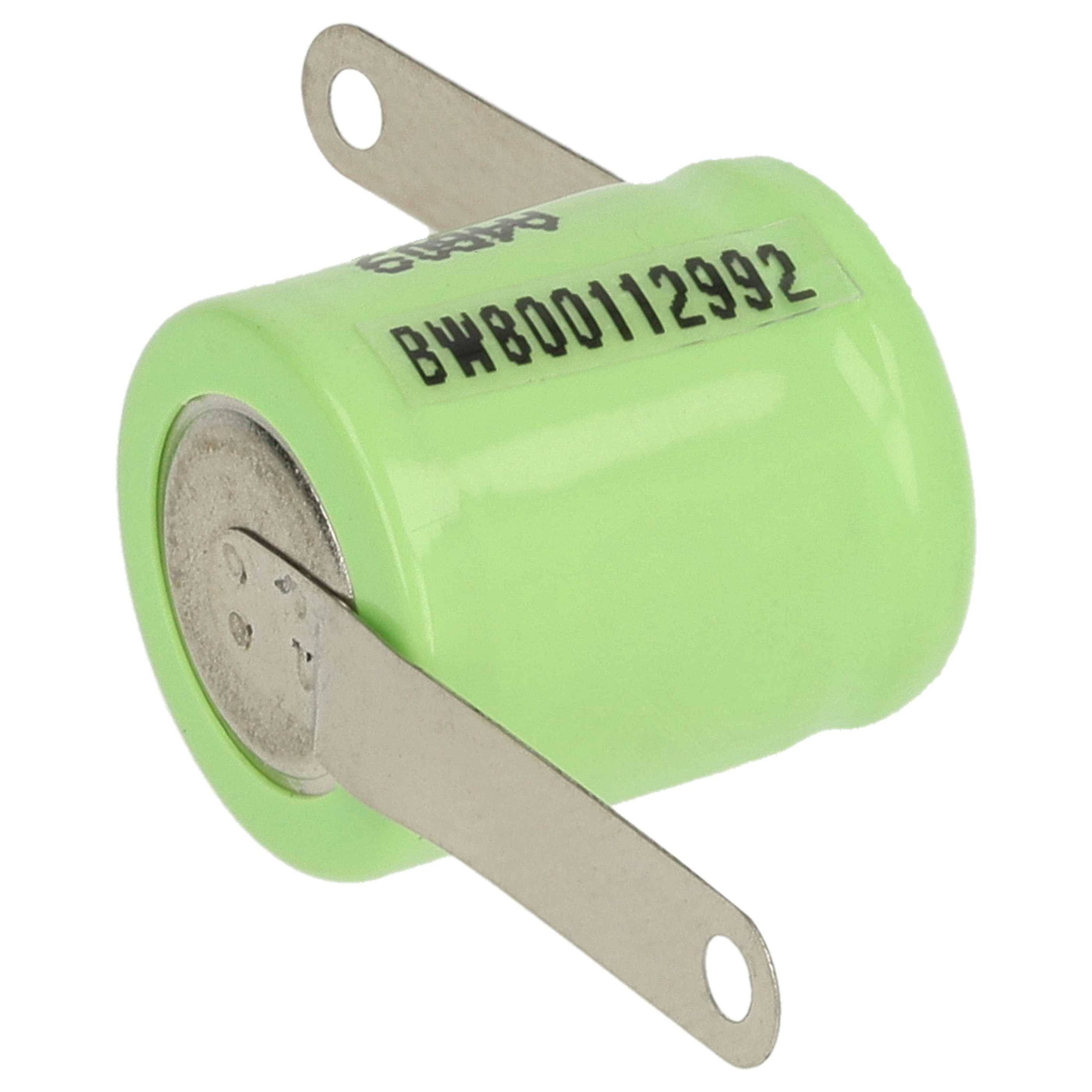vhbw 100x NiMH Ersatz Knopfzellen-Akku Typ 1/3AA 300mAh 1,2V kompatibel mit Modellbau-Akkus, Solar-Leuchten uvm.