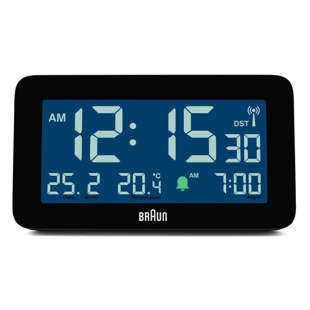 Braun BC10, Digitaler Wecker, Rechteck, Schwarz, 12/24 h, F, °C, LCD