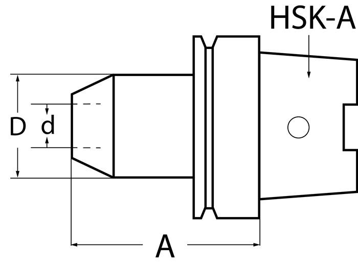 Flächenspannfutter DIN 69893A Weldon Spann-D.16mm HSK-A63 A.-L.80mm m.IK TECWERK