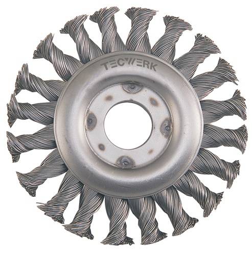 Rundbürste D.178mm Drahtstärke 0,5mm VA-Draht 13mm 10000min-¹ TECWERK