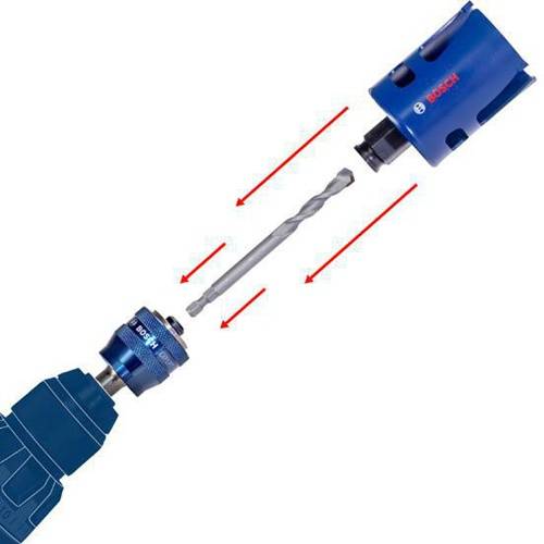 Aufnahmeschäfte für Lochkreissägen 2608902035 Ausführung Power Change Schaft SDS-plus Zentrierbohrer HSS-CO (6-kant 7,1