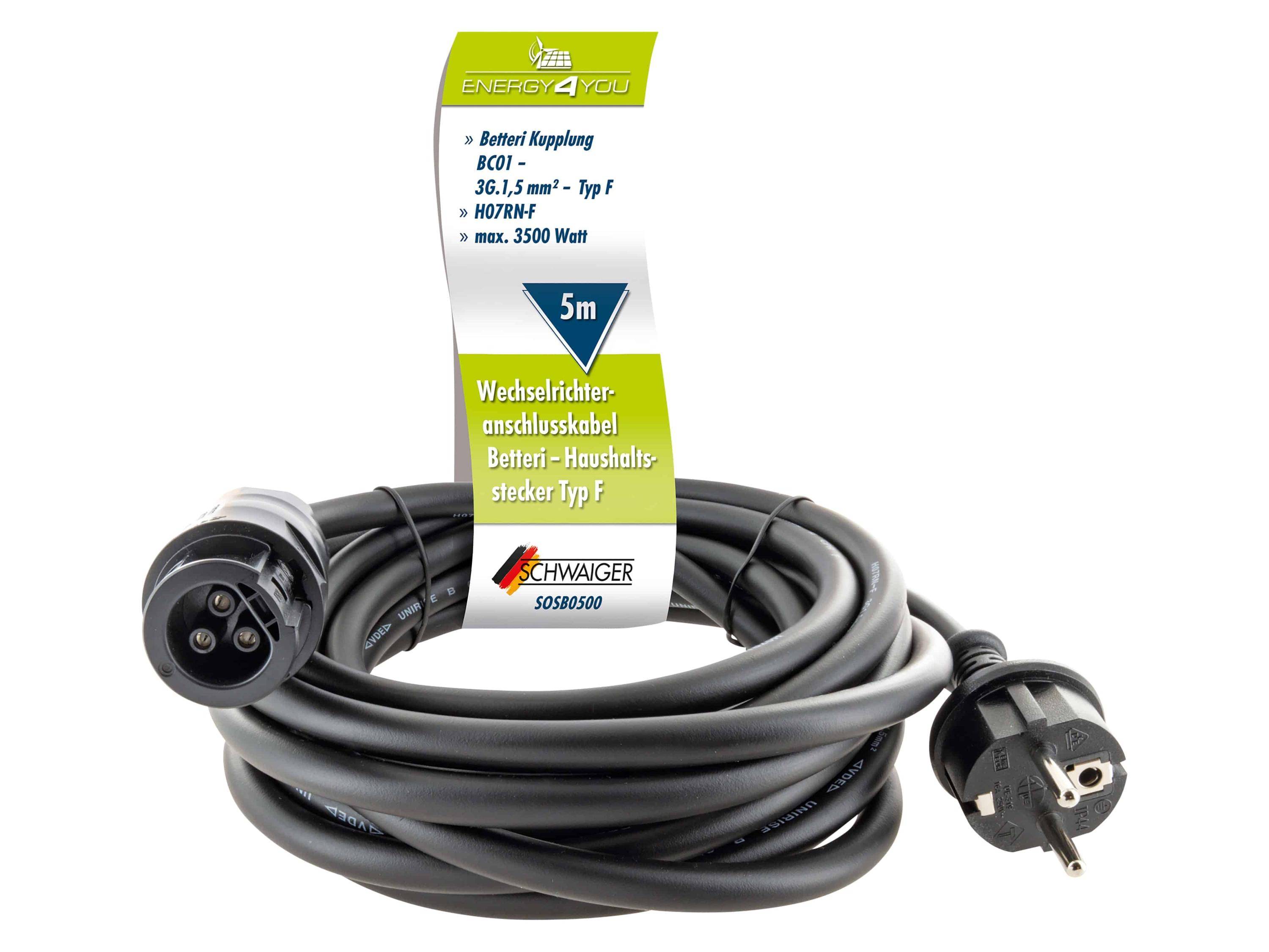 SCHWAIGER Wechselrichteranschlusskabel SOSB0500, 5 m