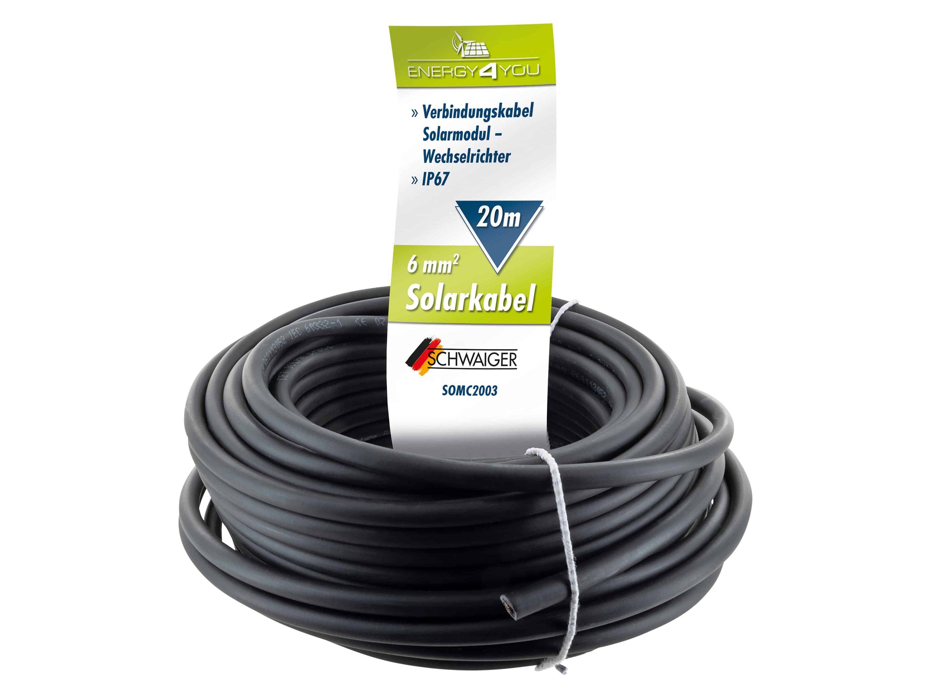 Bulkkabel - 1500 V - 20 m - Schwarz