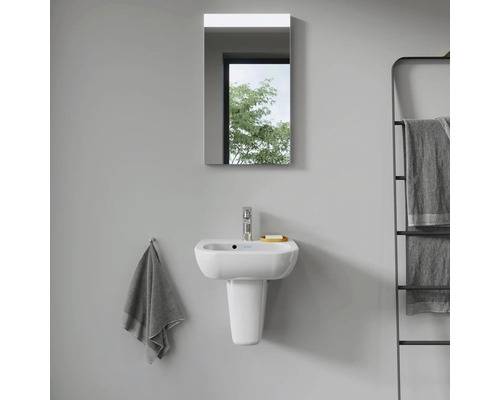 DURAVIT Handwaschbecken D-Code 45 x 34 cm weiß glänzend mit schmutzabweisende Beschichtung WonderGliss 07054500002