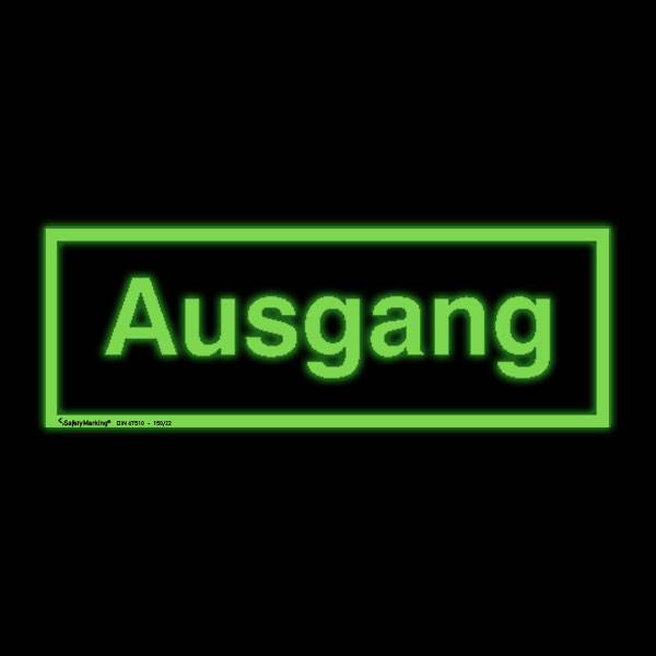 Ausgang Rettungsschild, Alu, langnachleuchtend, Safety Marking, 30,0x10,50 cm
