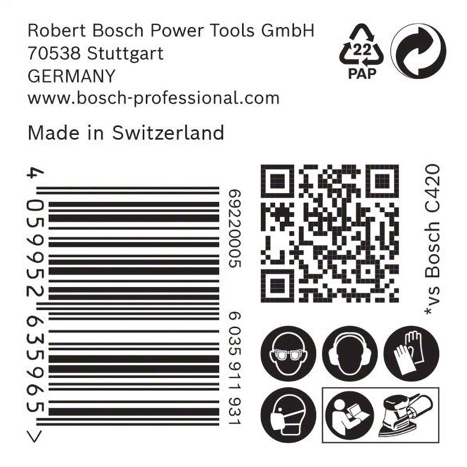 Bosch EXPERT C470 Schleifpapier, 100 x 150 mm, K 60, 50 Stück - 2608901641