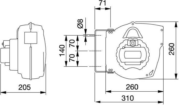 Kabelaufroller LIGHTY LED Länge 15m automatisch ELMAG