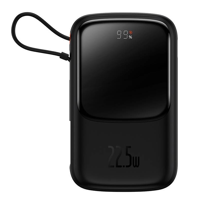 Powerbank Baseus Qpow PRO mit Kabel, 10000mAh, 22.5W (Schwarz)