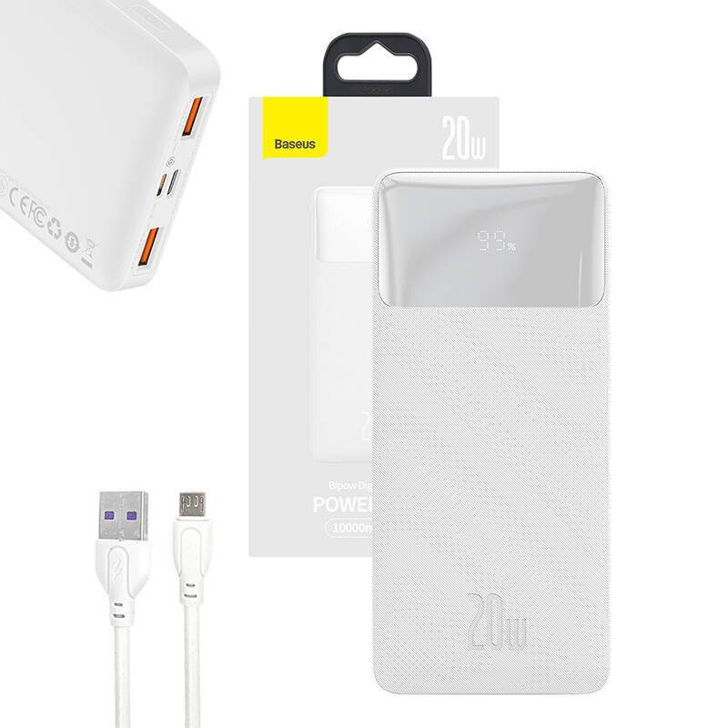 Powerbank Baseus Bipow 10000mAh, 20W (weiß)