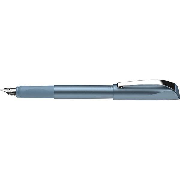 Schneider Schreibgeräte Ceod Shiny, Blau, Integriertes Befüllsystem, Blau, Rundspitze, Edelstahl, Medium