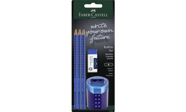 FABER-CASTELL 217083, B, Blau, Dreieckig, Sichtverpackung, 3 Stück(e)