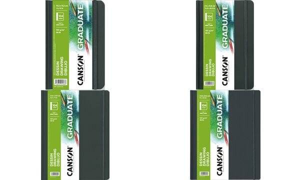 CANSON Skizzenbuch GRADUATE DRAWING, 279 x 356 mm, schwarz (5299344)