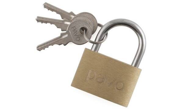 Pavo Vorhängeschloss gold