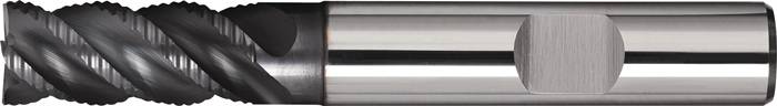 Schaftfräser DIN 6527L Typ NR-UNI D.6mm Einsatz-L.20mm VHM TiAlN HB Z.4 lang TW