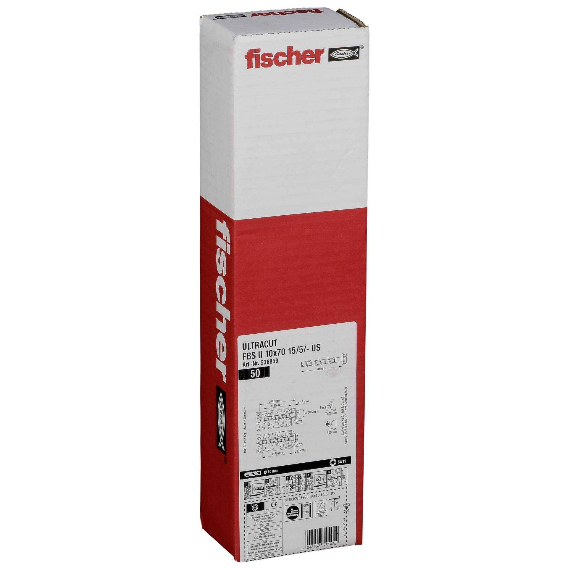 Fischer ULTRACUT FBS II 10x70 15/5/- US 50 St.