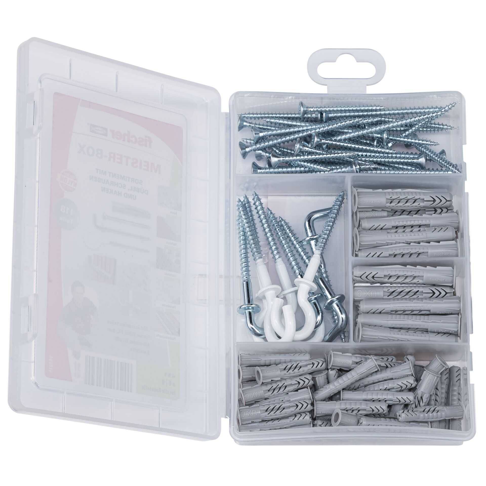 Fischer MeisterBox UX + Schrauben + Haken