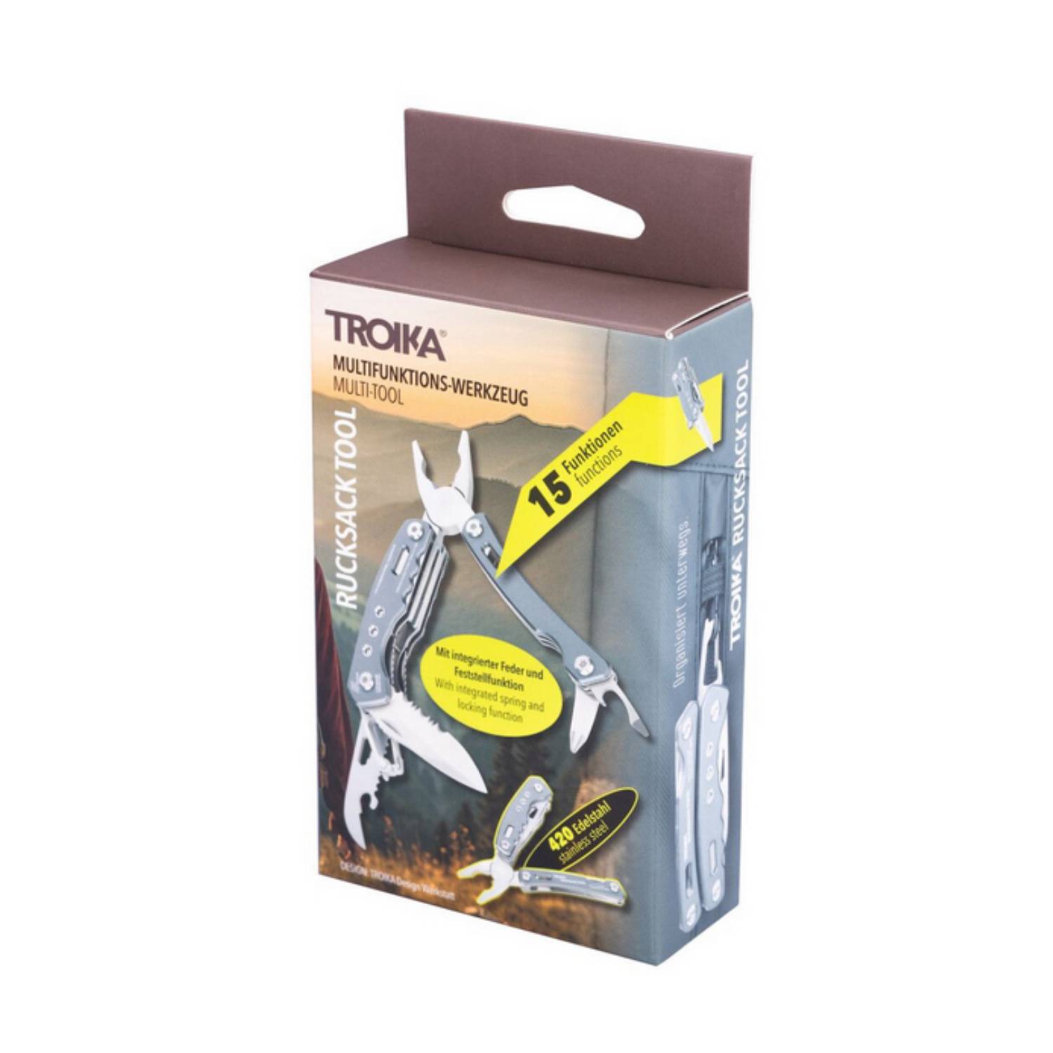Troika TOL46/GY, Aluminium, Edelstahl, Nylon, Grau, 17 mm, 30 mm, 76 mm