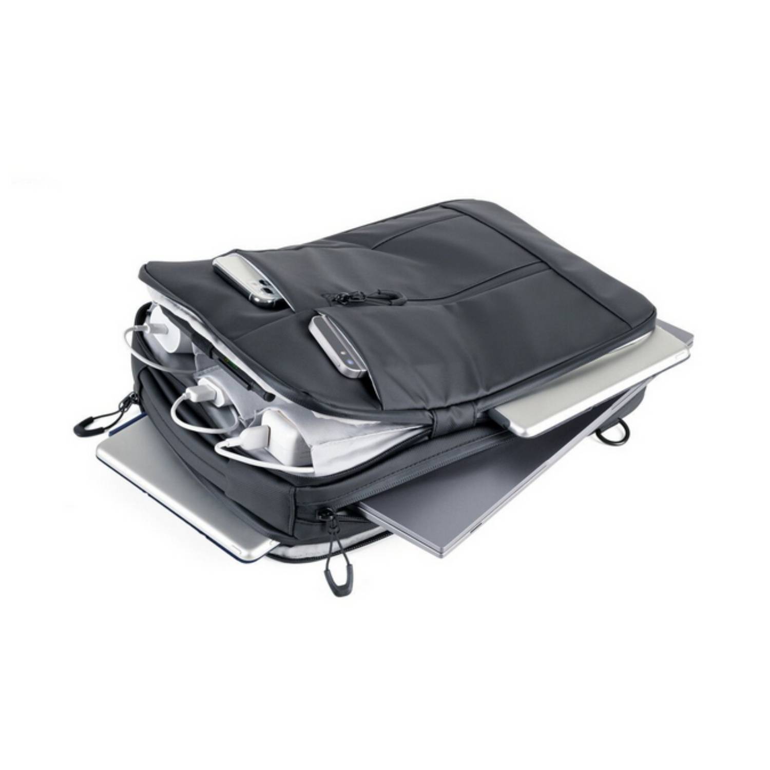 Troika BBL63/BK, Mann, Schultertasche, Reißverschluss, Stifttasche, Kein Muster, Schwarz