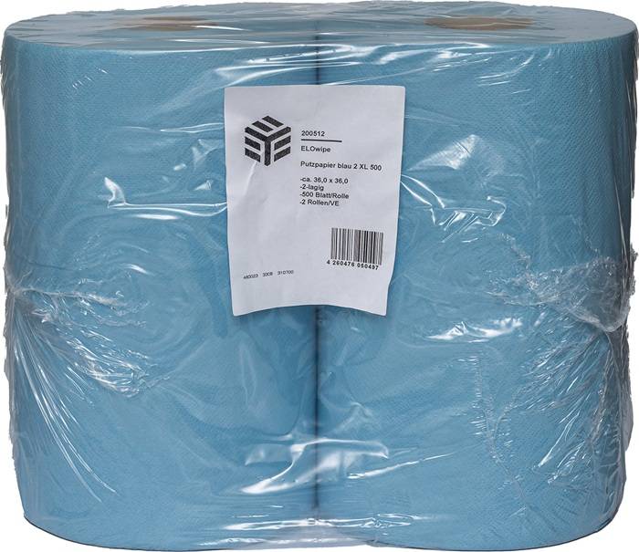 Putztuch ELOwipe XL L.ca.180 mxB.ca.360mm blau 2-lag.2 Rl./VE ELOS