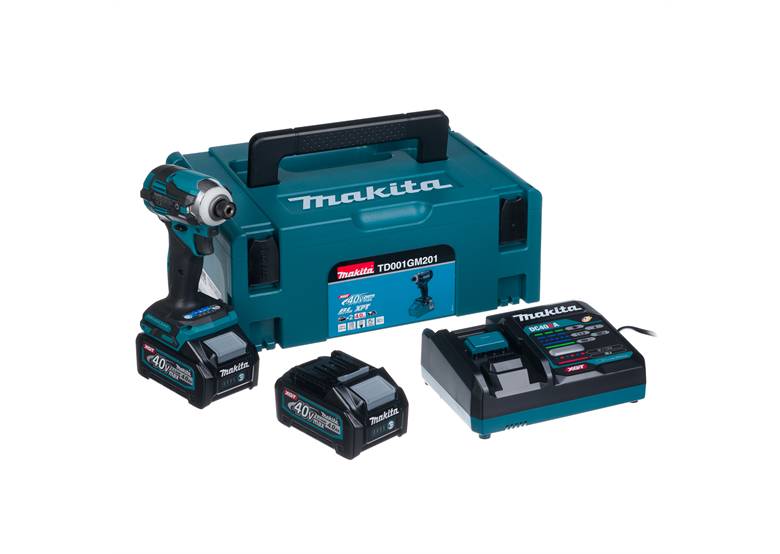 Makita TD001GM201, Akku-Schlagschrauber XGT 2x4,0Ah MAKPAC 2