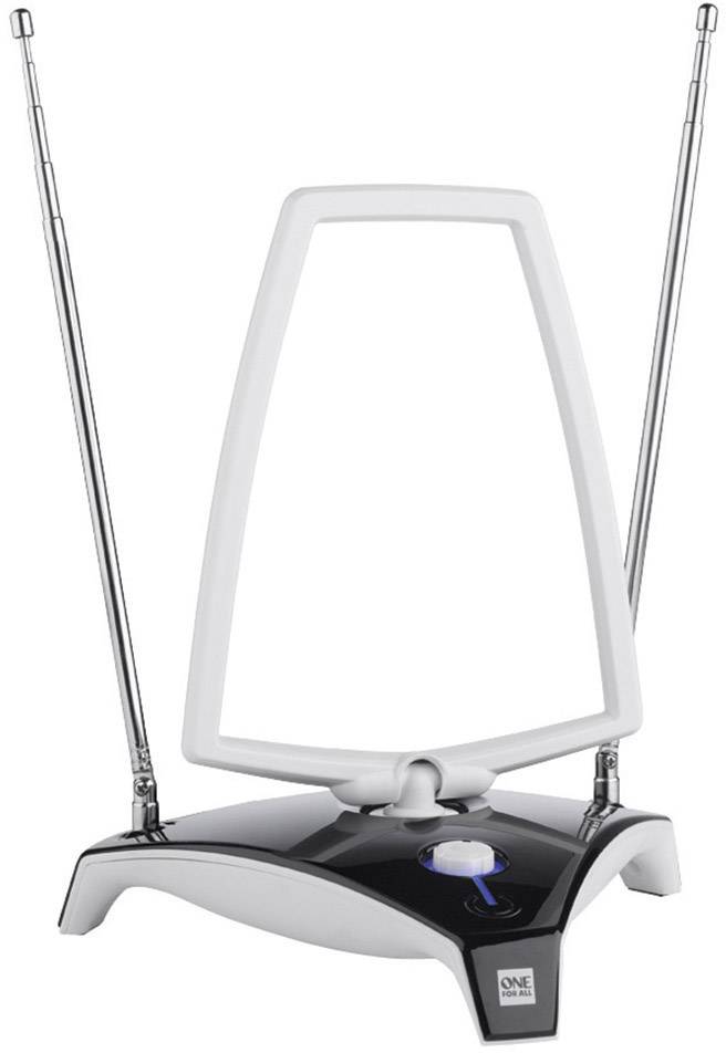 One For All SV 9360 Aktive DVB-T/T2-Teleskopantenne Innenbereich Verstärkung: 45 dB Schwarz