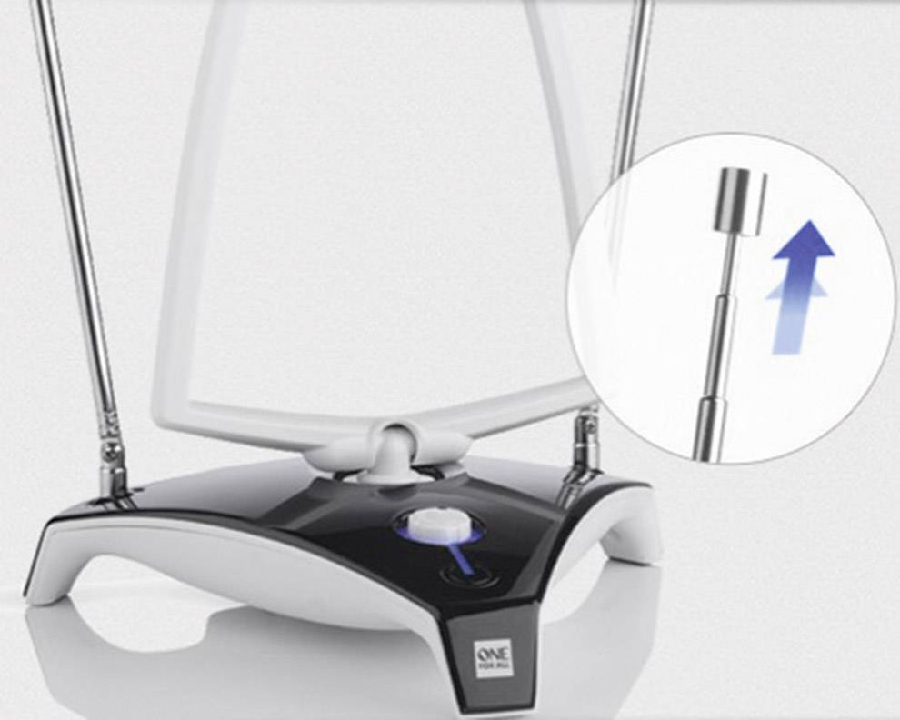 One For All SV 9360 Aktive DVB-T/T2-Teleskopantenne Innenbereich Verstärkung: 45 dB Schwarz