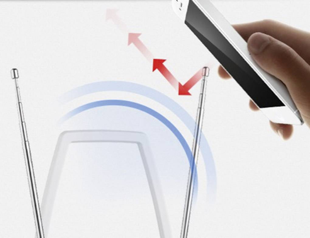 One For All SV 9360 Aktive DVB-T/T2-Teleskopantenne Innenbereich Verstärkung: 45 dB Schwarz