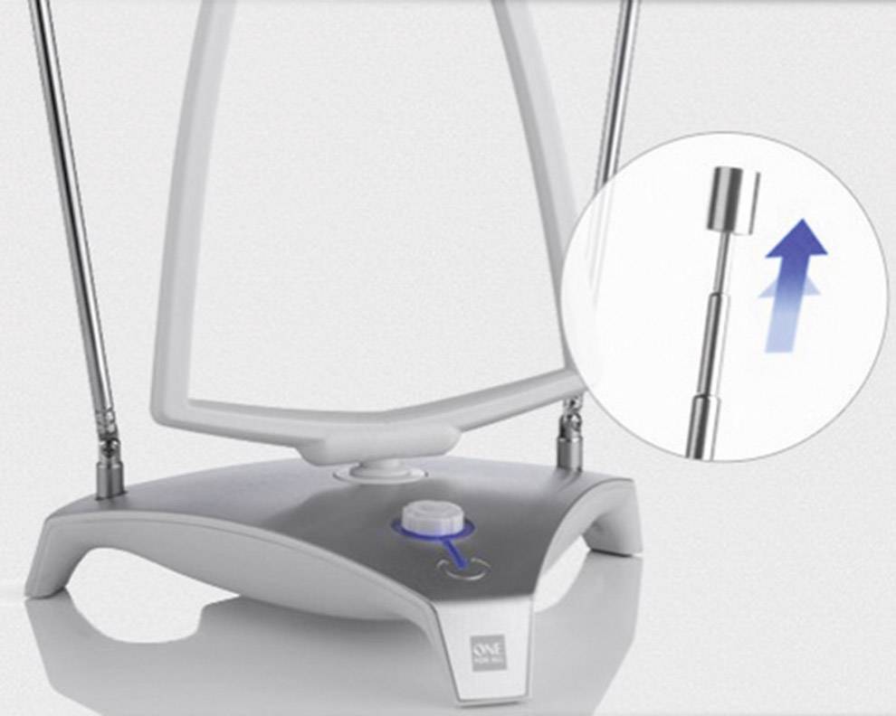 One For All SV 9365 Aktive DVB-T/T2-Teleskopantenne Innenbereich Verstärkung: 46 dB Weiß